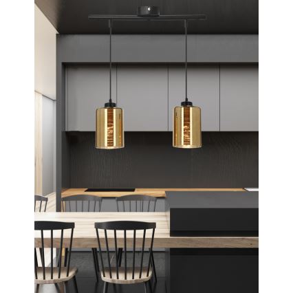 Kattokruunu johdossa COX 2xE27/60W/230V kulta