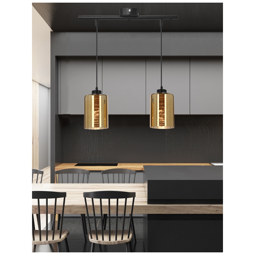 Kattokruunu johdossa COX 2xE27/60W/230V kulta