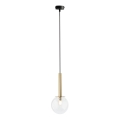 Kattokruunu johdossa DAISY 1xG9/12W/230V halkaisija 14 cm kulta/musta/läpinäkyvä