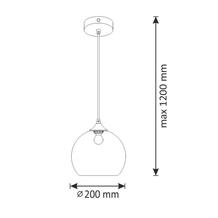 Kattokruunu johdossa DAMAR 1xE27/20W/230V