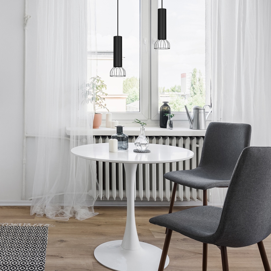 Kattokruunu johdossa DANTE 1xGU10/25W/230V musta/kiiltävä kromi