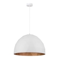 Kattokruunu johdossa DIAMENT 1xE27/60W/230V d. 50 cm valkoinen/kupari
