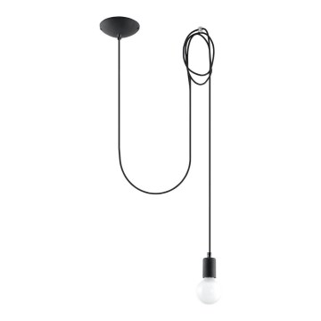 Kattokruunu johdossa EDISON 1 1xE27/60W/230V hämähäkki musta