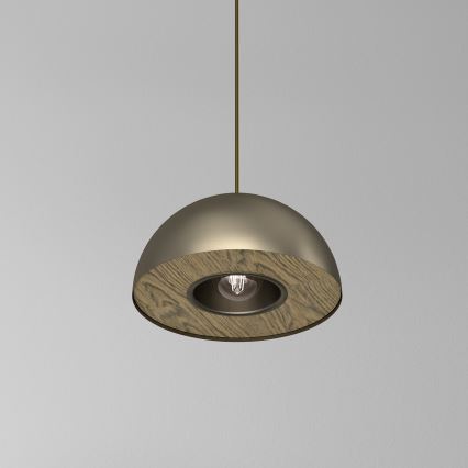 Kattokruunu johdossa ELGUND 1xE27/15W/230V halkaisija 28,5 cm messinki