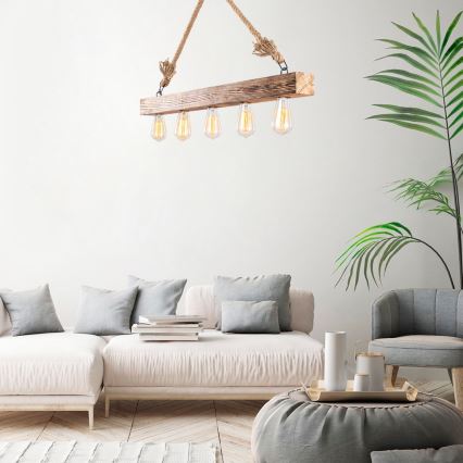 Kattokruunu johdossa EREBOS 5xE27/100W/230V