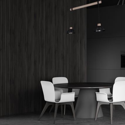 Kattokruunu johdossa ERIK 2xE27/60W/230V ruskea/musta