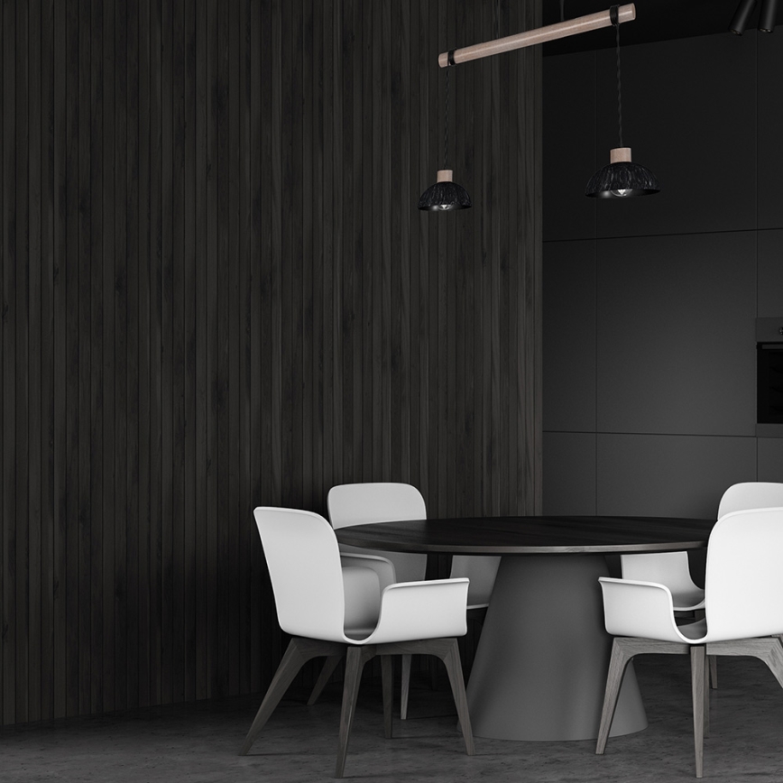 Kattokruunu johdossa ERIK 2xE27/60W/230V ruskea/musta