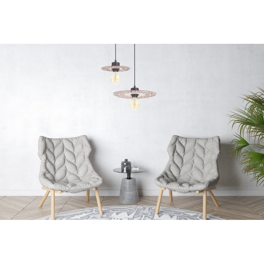 Kattokruunu johdossa FALCO 1xE27/60W/230V halkaisija 20 cm beige