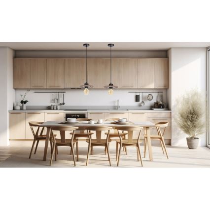 Kattokruunu johdossa FALCO 1xE27/60W/230V halkaisija 20 cm beige