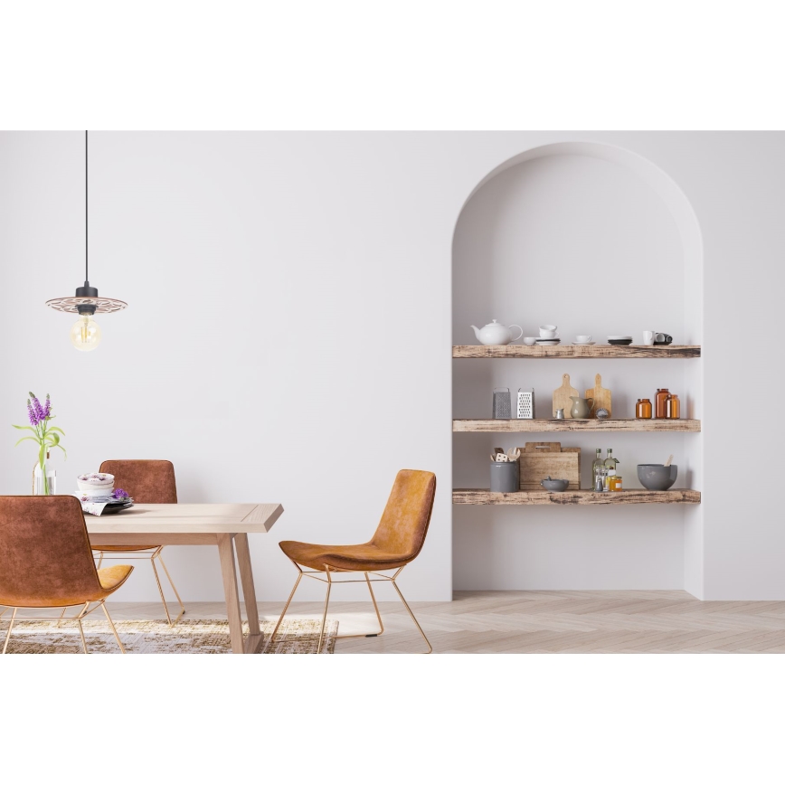 Kattokruunu johdossa FALCO 1xE27/60W/230V halkaisija 20 cm beige