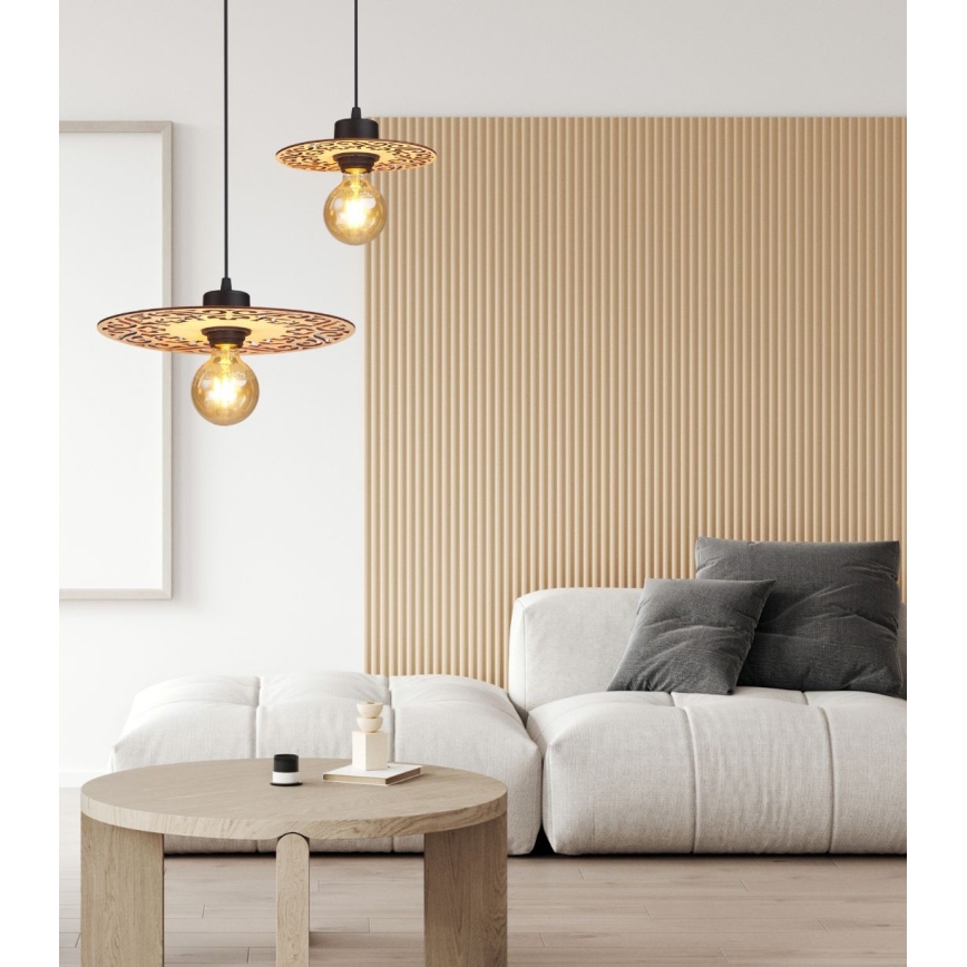 Kattokruunu johdossa FALCO 1xE27/60W/230V halkaisija 30 cm beige