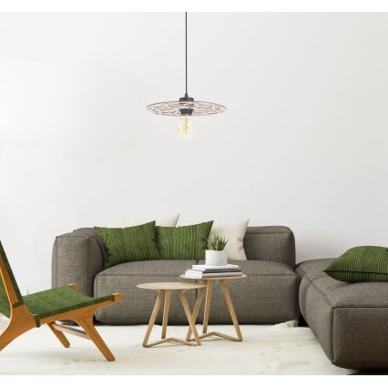 Kattokruunu johdossa FALCO 1xE27/60W/230V halkaisija 30 cm beige