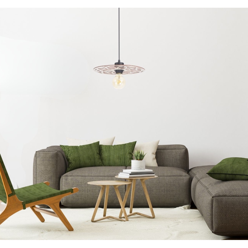 Kattokruunu johdossa FALCO 1xE27/60W/230V halkaisija 30 cm beige