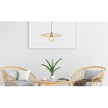 Kattokruunu johdossa FALCO 1xE27/60W/230V halkaisija 40 cm beige