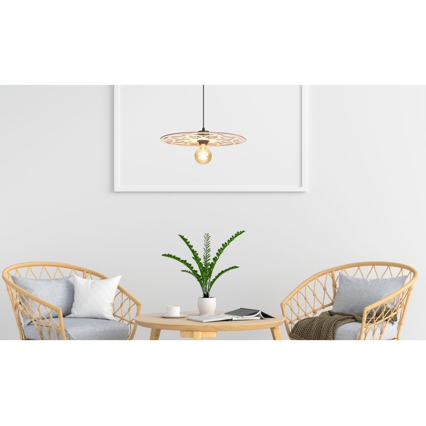 Kattokruunu johdossa FALCO 1xE27/60W/230V halkaisija 40 cm beige