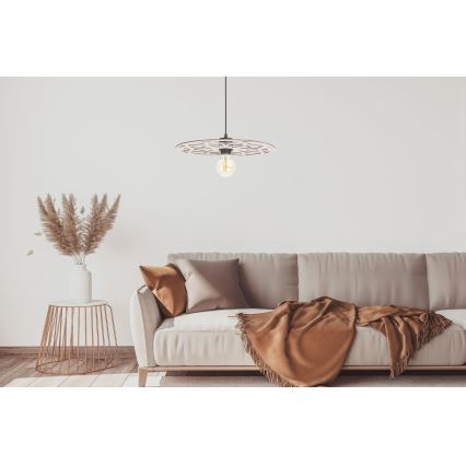 Kattokruunu johdossa FALCO 1xE27/60W/230V halkaisija 40 cm beige