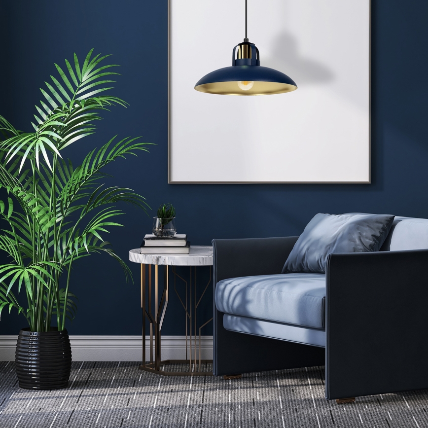 Kattokruunu johdossa FELIX 1xE27/60W/230V sininen