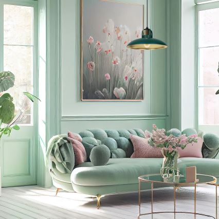 Kattokruunu johdossa FELIX 1xE27/60W/230V vihreä