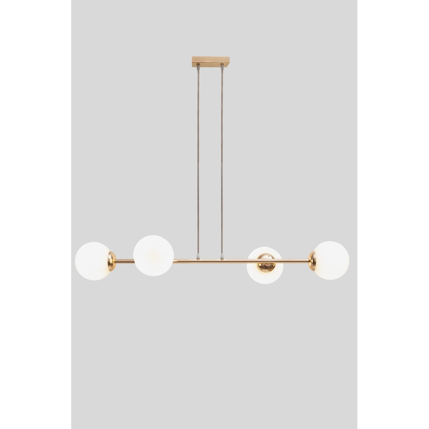Kattokruunu johdossa FIRA 4xE27/60W/230V kulta