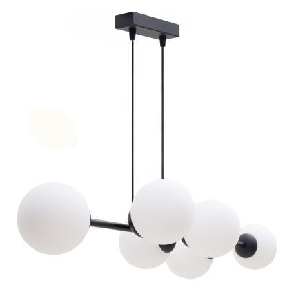 Kattokruunu johdossa FIRA 5xE27/60W/230V musta