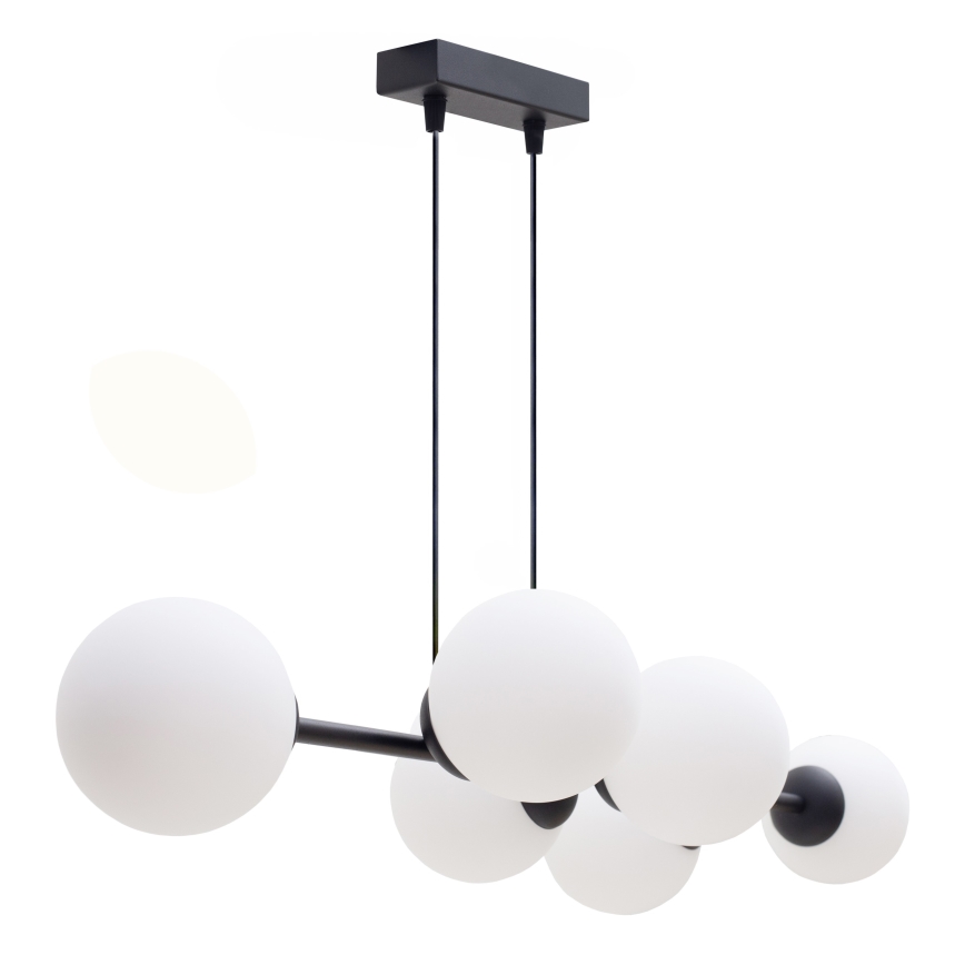 Kattokruunu johdossa FIRA 5xE27/60W/230V musta