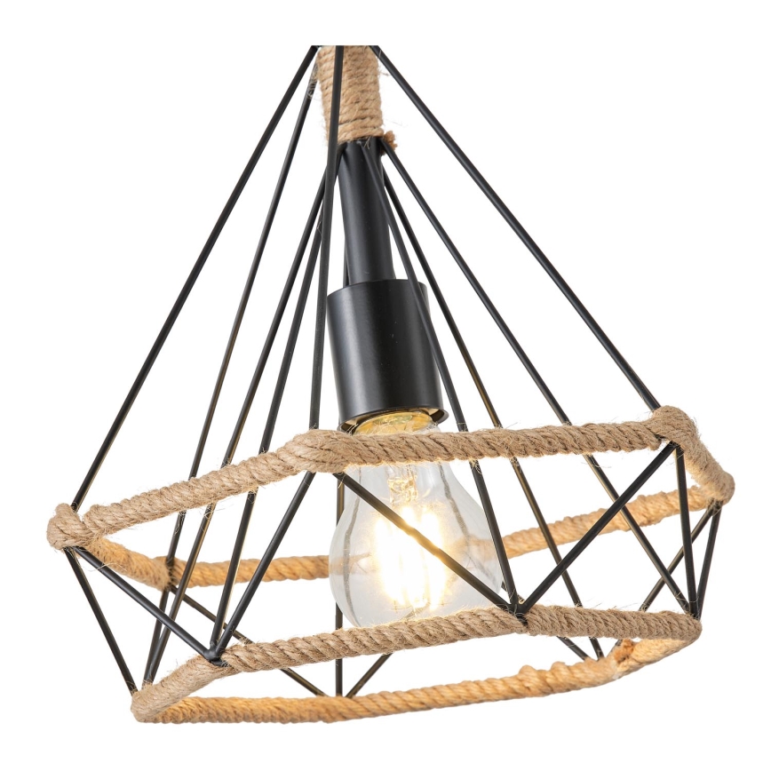 Kattokruunu johdossa FLARE 1xE27/15W/230V halkaisija 25 cm beige