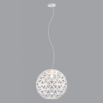 Kattokruunu johdossa FROZEN 1xE27/60W/230V halkaisija 50 cm valkoinen