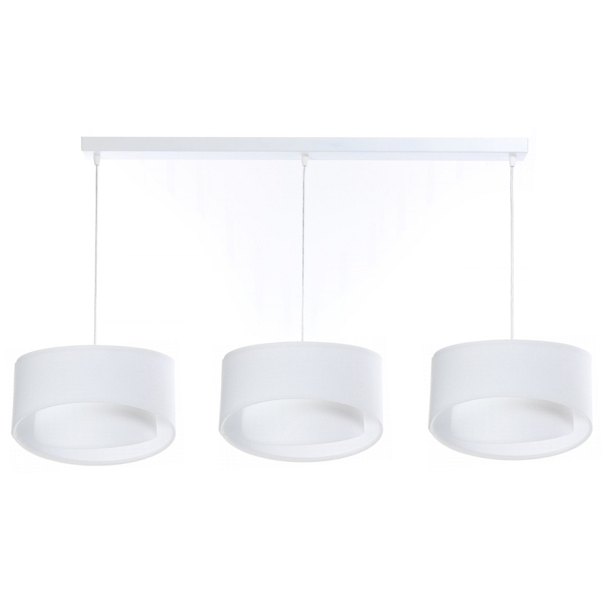 Kattokruunu johdossa GALAXY 3xE27/60W/230V valkoinen