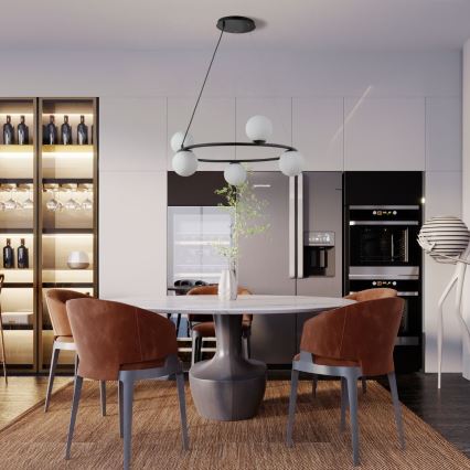 Kattokruunu johdossa GAMA 5xG9/12W/230V musta