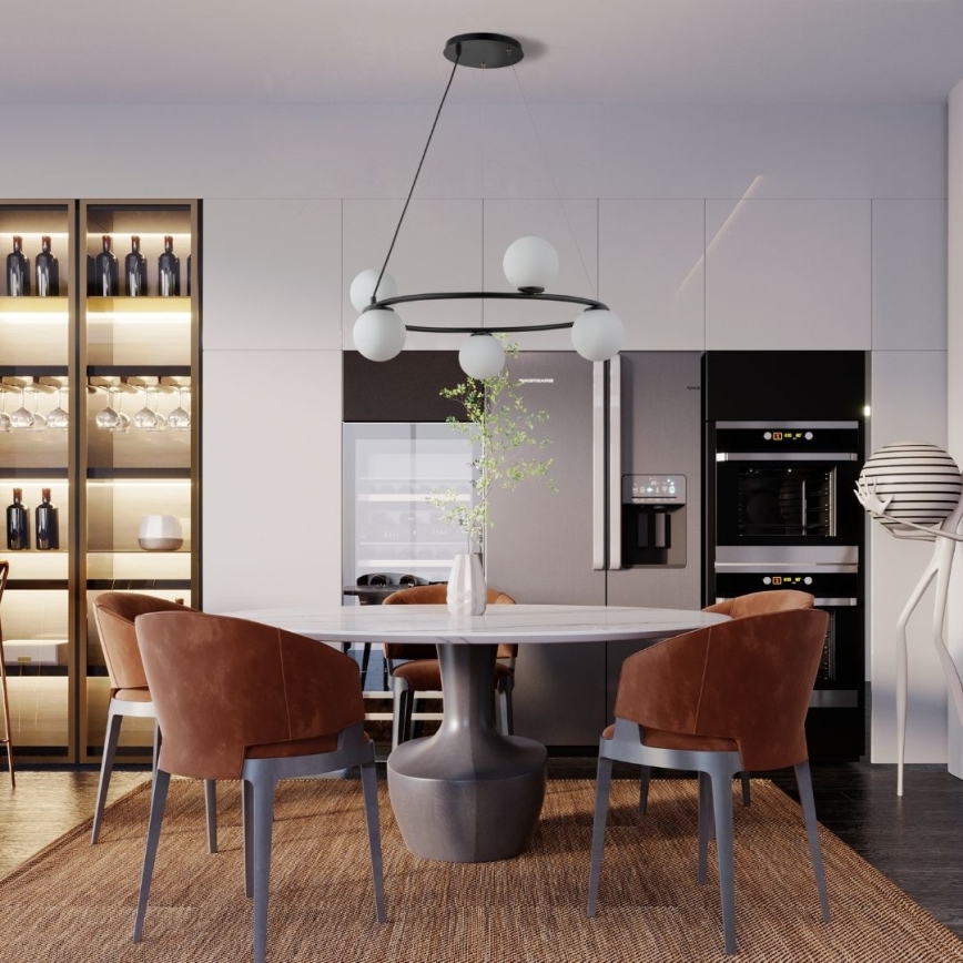 Kattokruunu johdossa GAMA 5xG9/12W/230V musta