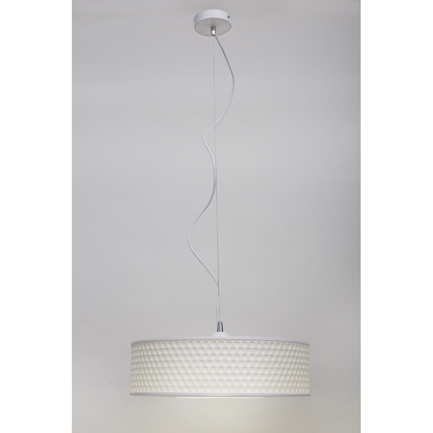 Kattokruunu johdossa GARDA 1xE27/60W/230V halkaisija 40 cm valkoinen