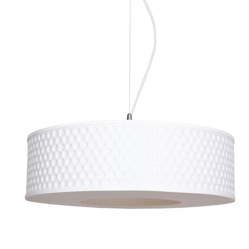 Kattokruunu johdossa GARDA 1xE27/60W/230V halkaisija 40 cm valkoinen
