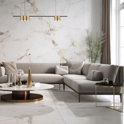 Kattokruunu johdossa GENESIS 5xGU10/8W/230V kulta