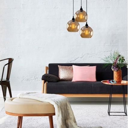 Kattokruunu johdossa GOLD 3xE27/40W/230V