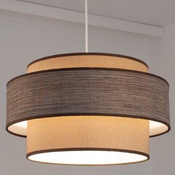 Kattokruunu johdossa GRACE 1xE27/60W/230V halkaisija 40 cm beige/ruskea