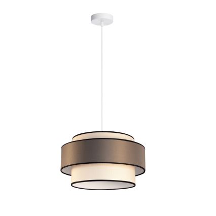 Kattokruunu johdossa GRACE 1xE27/60W/230V halkaisija 40 cm kerma/ruskea