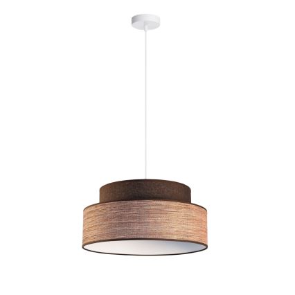 Kattokruunu johdossa GRACE 1xE27/60W/230V halkaisija 40 cm ruskea/beige