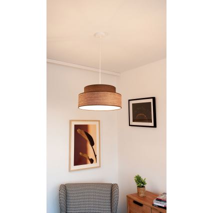 Kattokruunu johdossa GRACE 1xE27/60W/230V halkaisija 40 cm ruskea/beige
