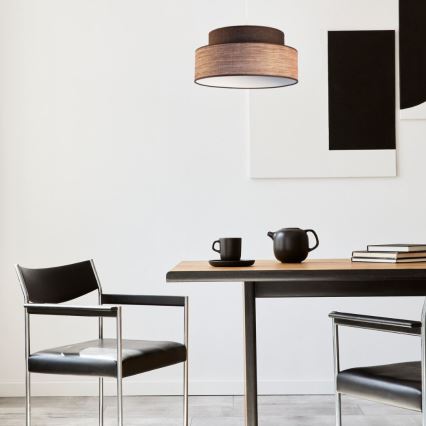 Kattokruunu johdossa GRACE 1xE27/60W/230V halkaisija 40 cm ruskea/beige