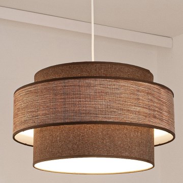Kattokruunu johdossa GRACE 1xE27/60W/230V halkaisija 40 cm ruskea/beige