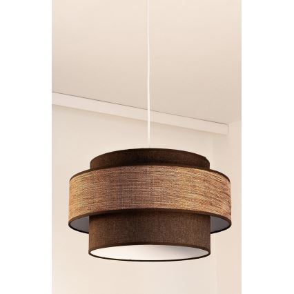 Kattokruunu johdossa GRACE 1xE27/60W/230V halkaisija 40 cm ruskea/beige