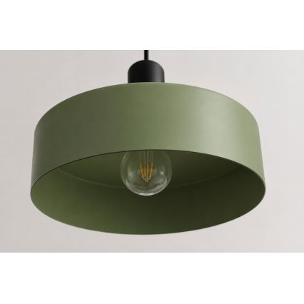 Kattokruunu johdossa HAKI 3xE27/60W/230V vihreä/musta