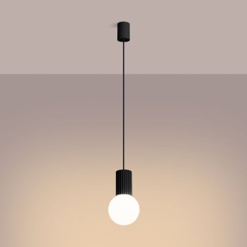 Kattokruunu johdossa HALO 1xG9/8W/230V halkaisija 12 cm musta