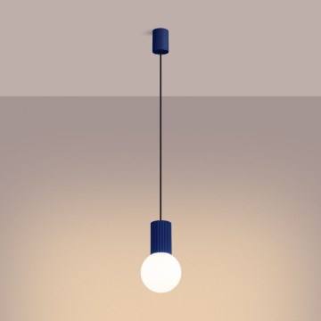 Kattokruunu johdossa HALO 1xG9/8W/230V halkaisija 12 cm sininen