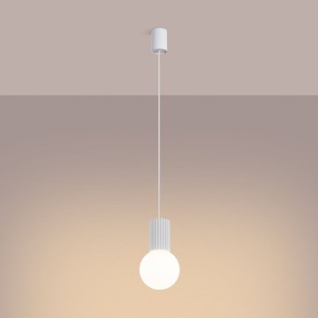 Kattokruunu johdossa HALO 1xG9/8W/230V halkaisija 12 cm valkoinen