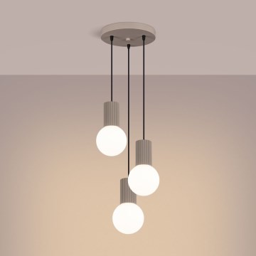 Kattokruunu johdossa HALO 3xG9/8W/230V halkaisija 25 cm beige