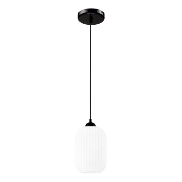 Kattokruunu johdossa HARMA 1xE27/15W/230V halkaisija 14 cm valkoinen/musta