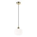 Kattokruunu johdossa HARMA 1xE27/15W/230V halkaisija 20 cm valkoinen/kulta