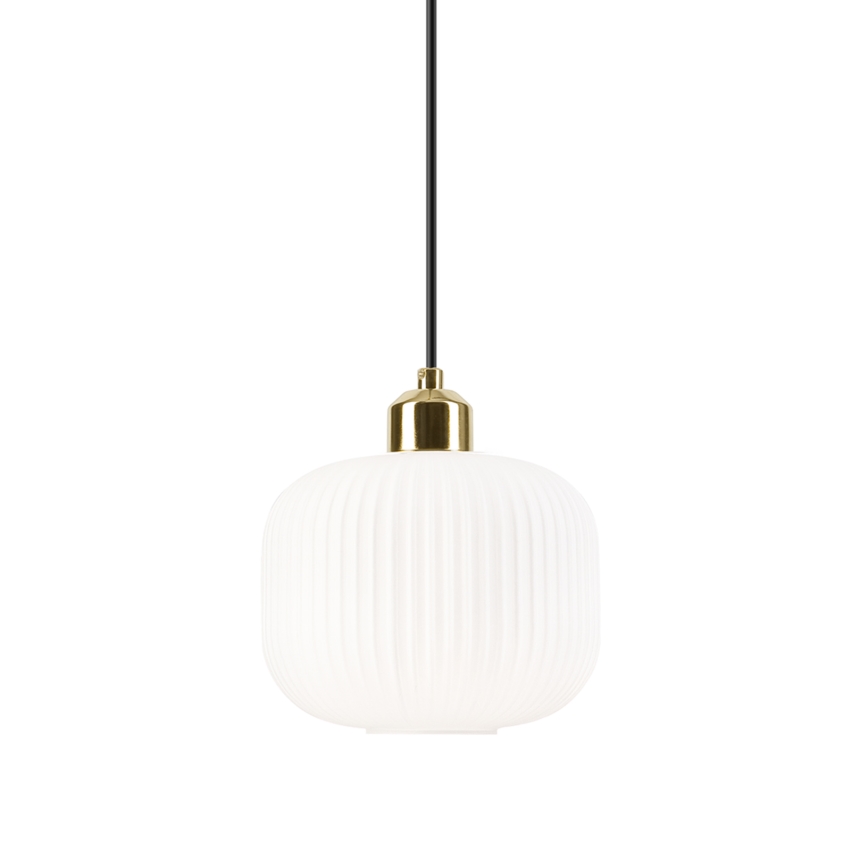 Kattokruunu johdossa HARMA 1xE27/15W/230V halkaisija 20 cm valkoinen/kulta