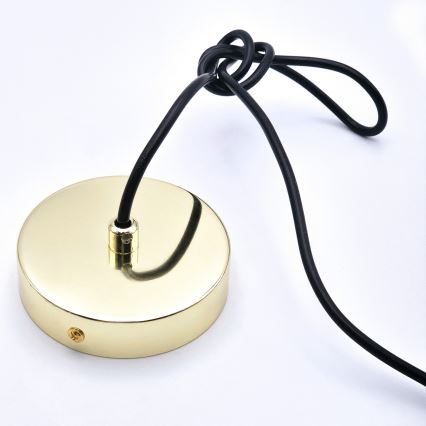 Kattokruunu johdossa HARMA 1xE27/15W/230V halkaisija 25 cm valkoinen/kulta